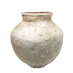 Wazon Rustykalny Dzban XL betonowy / gliniany Bielony